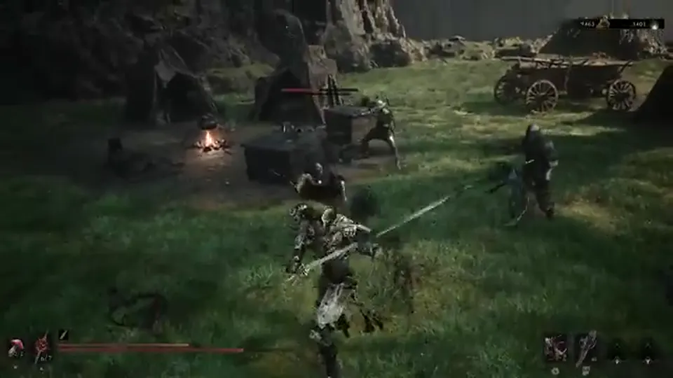 Mortal Shell II HUD — Resolve bar and Seal tell in a live fight